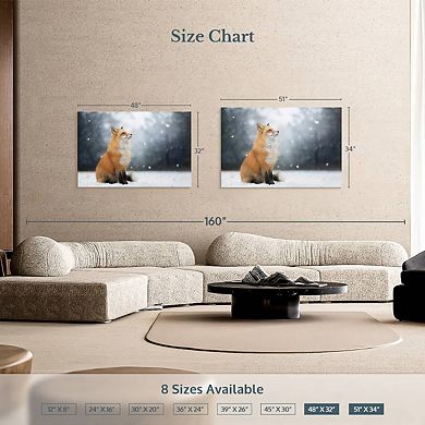 Dreamy Winter Fox Wall Art