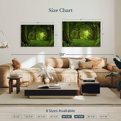 Mossy Green Forest Wall Art