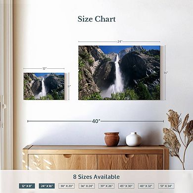 Low Angle View Of The Yosemite Falls Wall Art