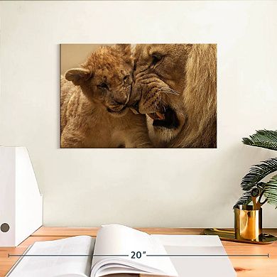 Bonding Lions Wall Art