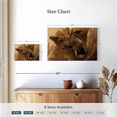 Bonding Lions Wall Art