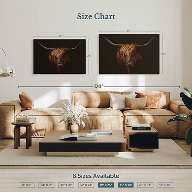 Handsome Highland Cow Wall Art