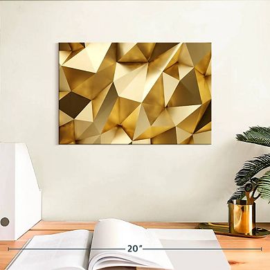 Golden Abstract Wall Art