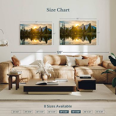 Grand Teton Dramatic Sunset Wall Art