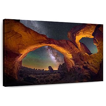 Double Arch Under Milky Way Wall Art