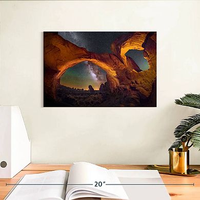 Double Arch Under Milky Way Wall Art