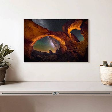 Double Arch Under Milky Way Wall Art