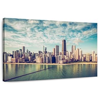 Vintage Chicago Skyline Wall Art