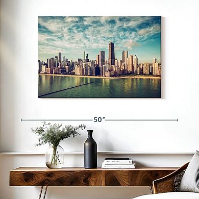 Vintage Chicago Skyline Wall Art