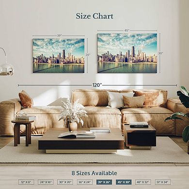 Vintage Chicago Skyline Wall Art