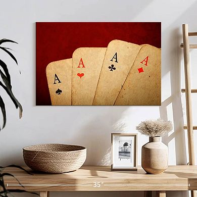 Vintage Aces Poker Wall Art
