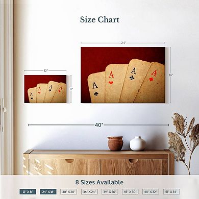 Vintage Aces Poker Wall Art