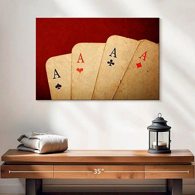 Vintage Aces Poker Wall Art