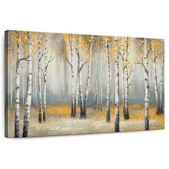Golden September Birch Wall Art