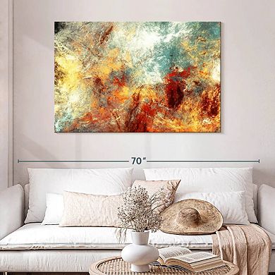Frozen Fire Abstract Wall Art
