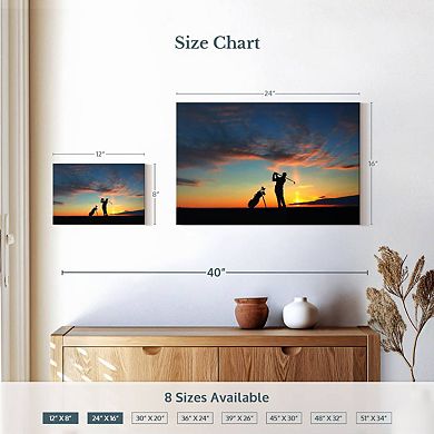 Golfing At Sunset Wall Art