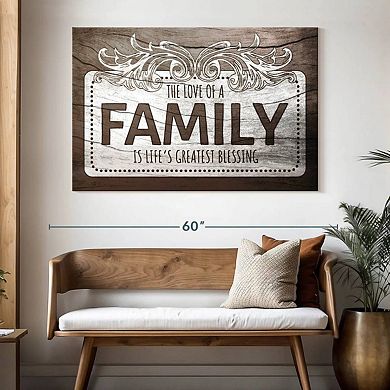 Love Of A Family Quote II Wall Art