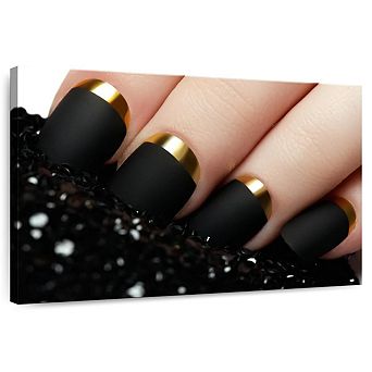 Matte Black Nails Wall Art