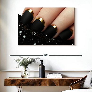 Matte Black Nails Wall Art