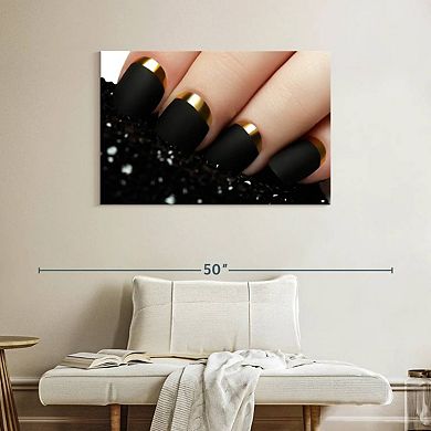 Matte Black Nails Wall Art