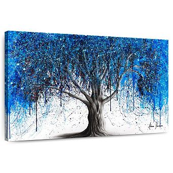 Blue Moonlight Tree Wall Art