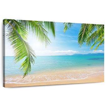 Coconut Palms And Beach Wall Art