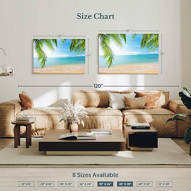 Coconut Palms And Beach Wall Art