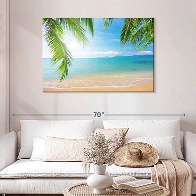 Coconut Palms And Beach Wall Art