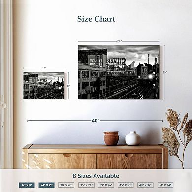 Manhattan At Nightfall BW Wall Art