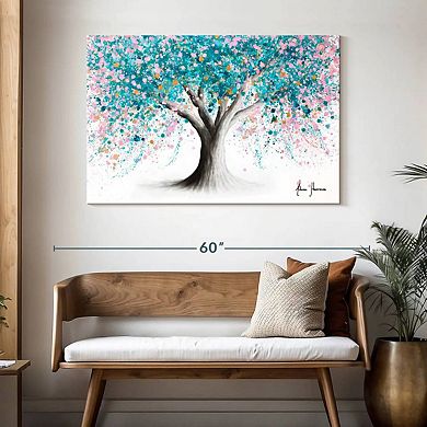Turquoise Blossom Tree Wall Art