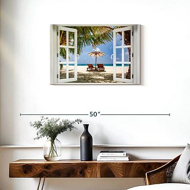 Beach Window Wall Art
