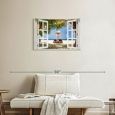 Beach Window Wall Art