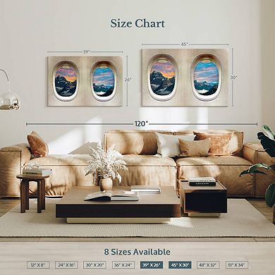 Transcontinental Airplane Windows Wall Art