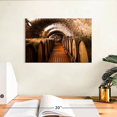 Winery Wine Barrels Wall Art