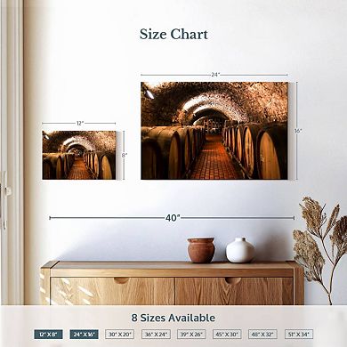 Winery Wine Barrels Wall Art