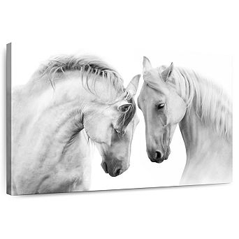 White Horse Couple Wall Art