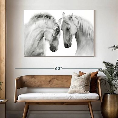 White Horse Couple Wall Art