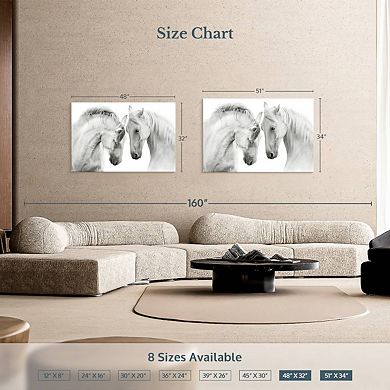 White Horse Couple Wall Art