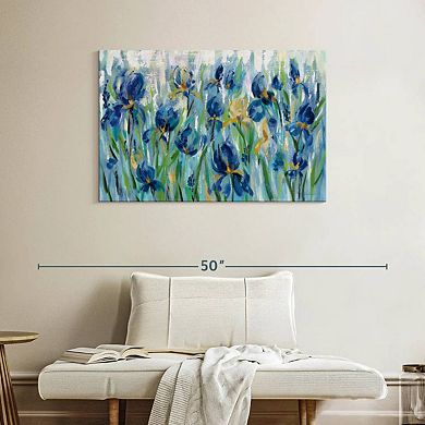 Iris Flower Bed I Wall Art