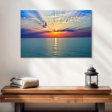 Golden Beach Sunrise Wall Art