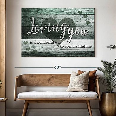 Loving You Marriage Quote II Wall Art