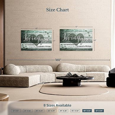 Loving You Marriage Quote II Wall Art