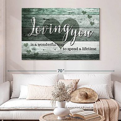 Loving You Marriage Quote II Wall Art