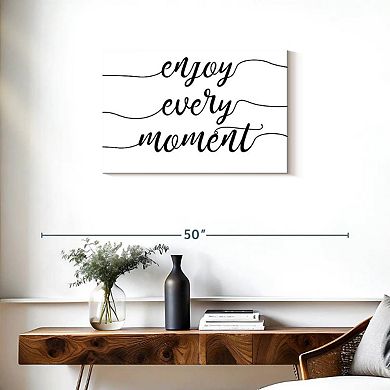 Enjoy Every Moment Typography Wall Art