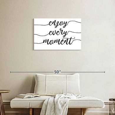 Enjoy Every Moment Typography Wall Art
