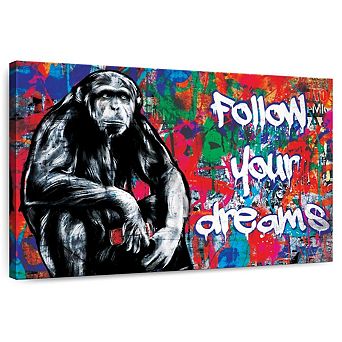 Chimpanzee Graffiti Wall Art