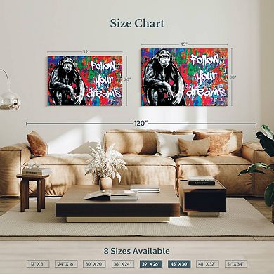 Chimpanzee Graffiti Wall Art