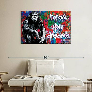 Chimpanzee Graffiti Wall Art