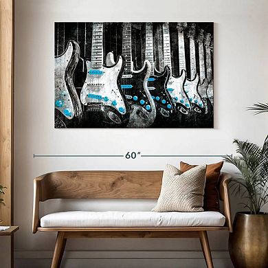 Electric Guitars Pop Wall Art