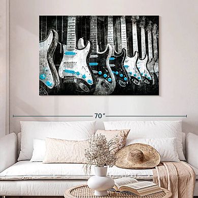 Electric Guitars Pop Wall Art